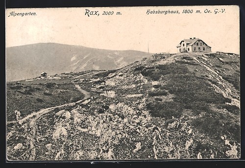 Ansichtskarte habsburghaus rax - ansichtskarte,