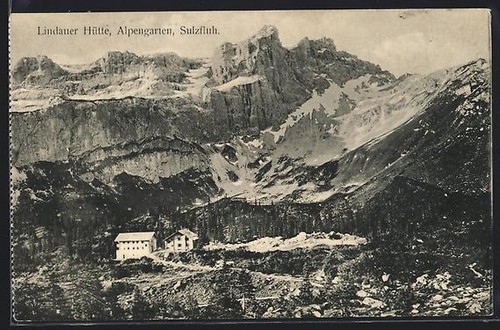 Ansichtskarte lindauer hütte - ansichtskarte,